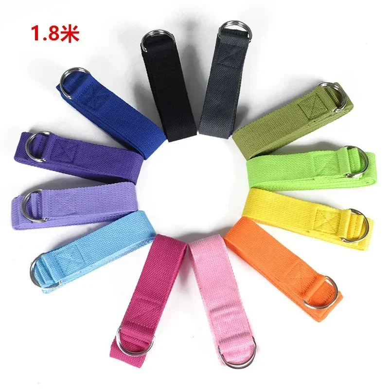 1,8x3,8 cm Yoga-Gurt strap azier fähige Baumwoll-Übungs gurte Verstellbare D-Ring-Schnalle bietet Flexibilität für Yoga-Stretching-Pilates