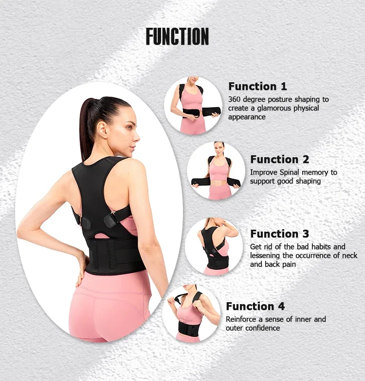 Back Posture Corrector Shoulder Support Belt Upper and Lower Back Pain Relief Improve Spine Clavicle Brace Posture Vest