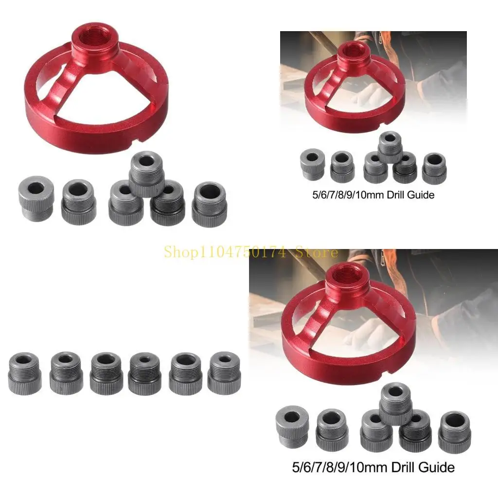 5/6/7/8/9/10mm Woodworking Tool Fixture Vertical Drill Guide Stainless Steel Straight Corner Round Drill Guide top sale