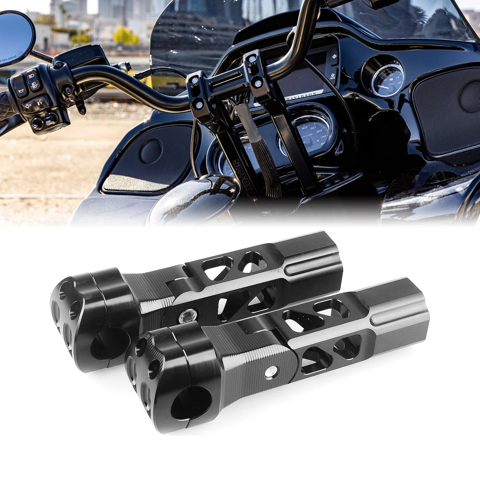 

6.5" 8.5" 10.5" 25mm Pullback Handlebar Riser Kit For Harley Davidson Dyna Street bob Softail Sportster Honda Suzuki Yamaha BMW