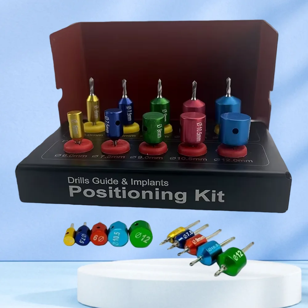 

Dental Implant Tools Dental Drill Guide and Implant Positioning Kit Titanium Guided Surgery Pins with Holder
