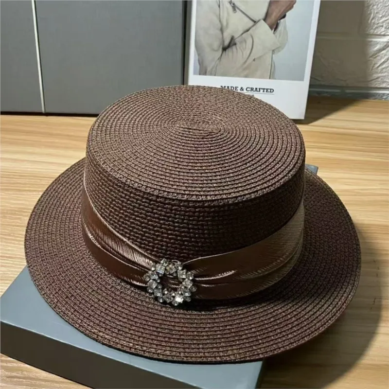 New white hat from the children of hats Hepburn style water webbing top