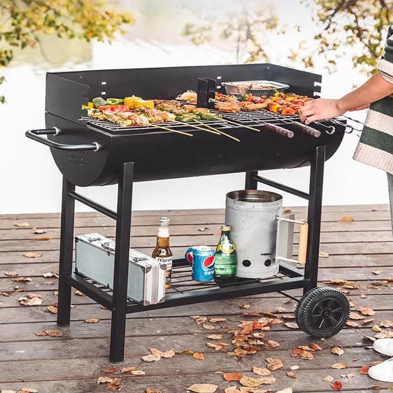 Tourist Garden BBQ Grills Cookware Brazier Portable Charcoal BBQ Grills Cookware Large Barbecue Utensils Cuisson Au Four LLBB