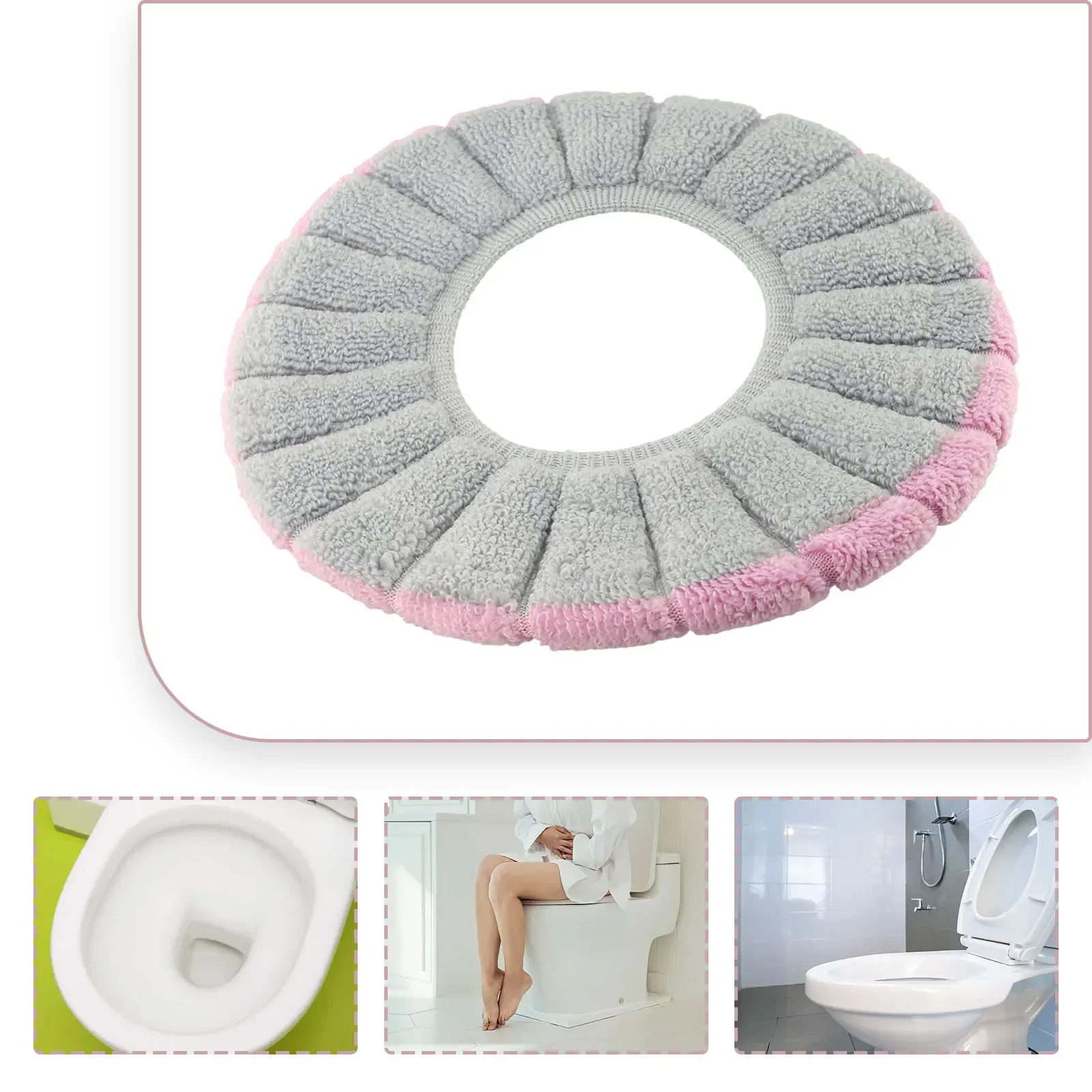 Toilet Seat Cushion Bathroom Toilet Seat Cover Washable Closestool Lid Cushion Household Supplies For Round Square Toilet Seats