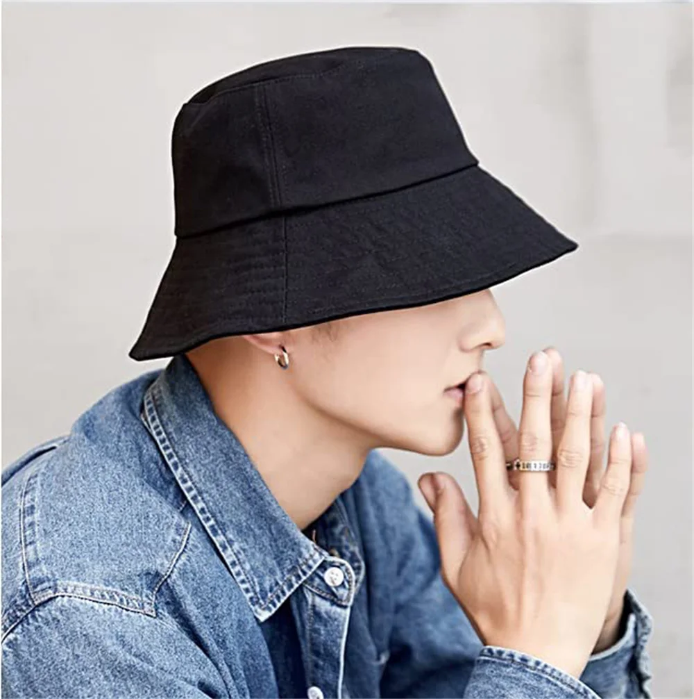 Bucket Hat Summer Women Men Bucket Hats Solid Panama Sunscreen Fisherman Cap Outdoor Beach Sun Cap Hat For Women Men