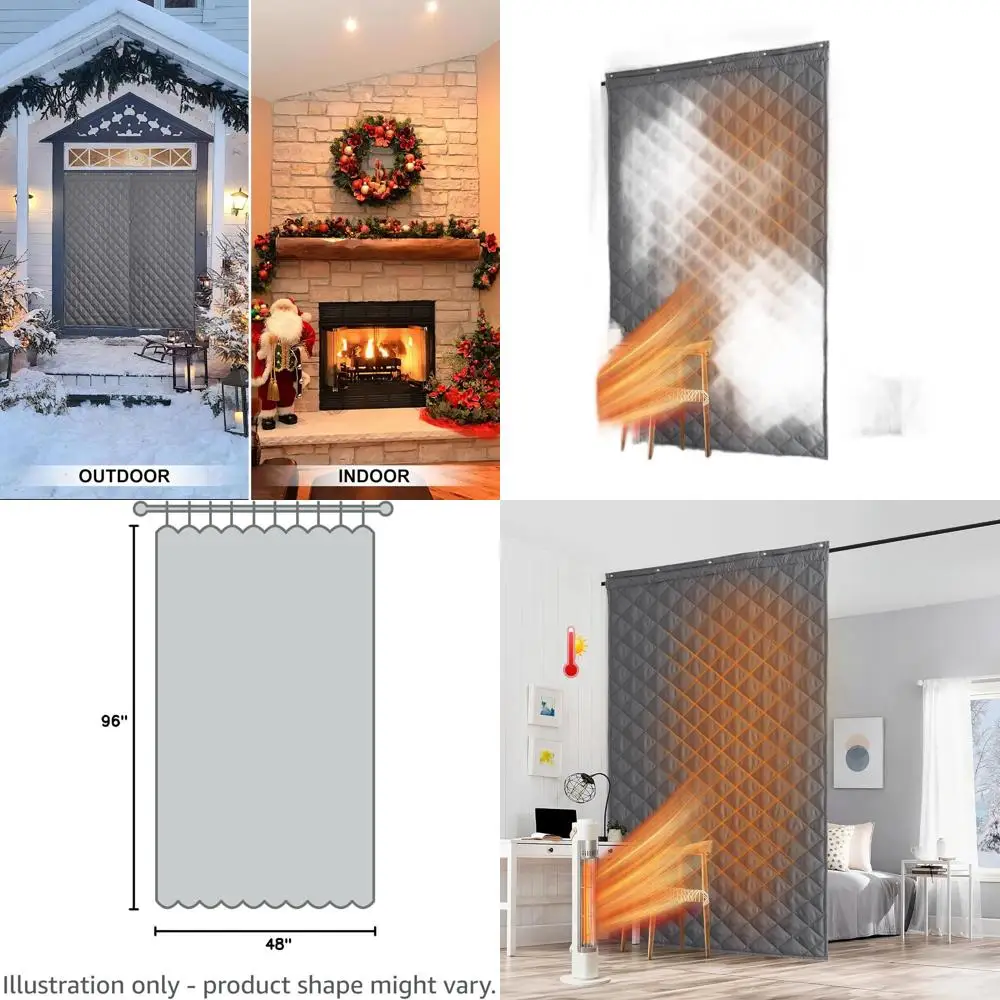 

Thermal Insulated Curtain - Winter Warmth, Soundproofing, Room Divider, 48x96 inches