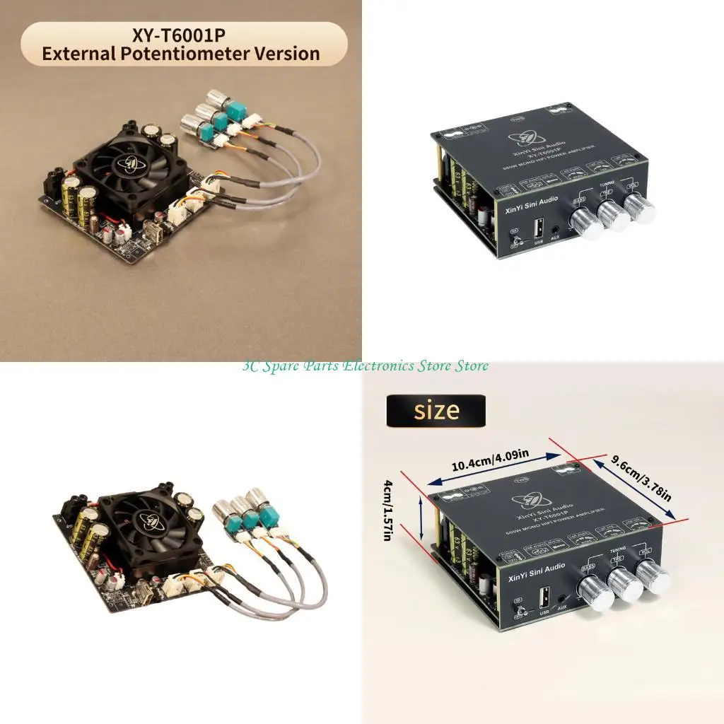 SZ Wireless Auditory Amplifier Board 600W Mono Power and Bluetooth-compatible for Immersive Auditory Speaker Accessories