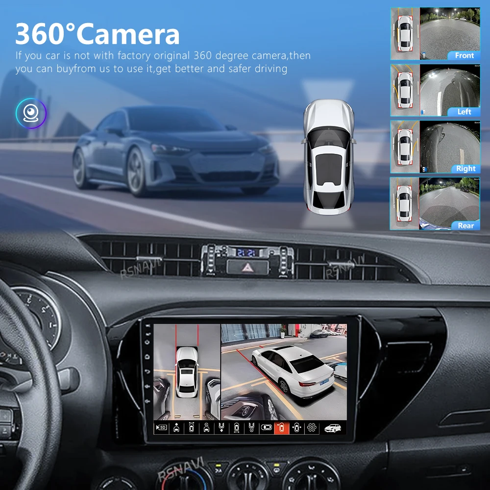 Android 16 Carplay Auto 2K Screen WIFI+4G Car Radio Multimedia Player For Toyota Hilux 2016-2020 2din Autoradio Stereo Head Unit view 6