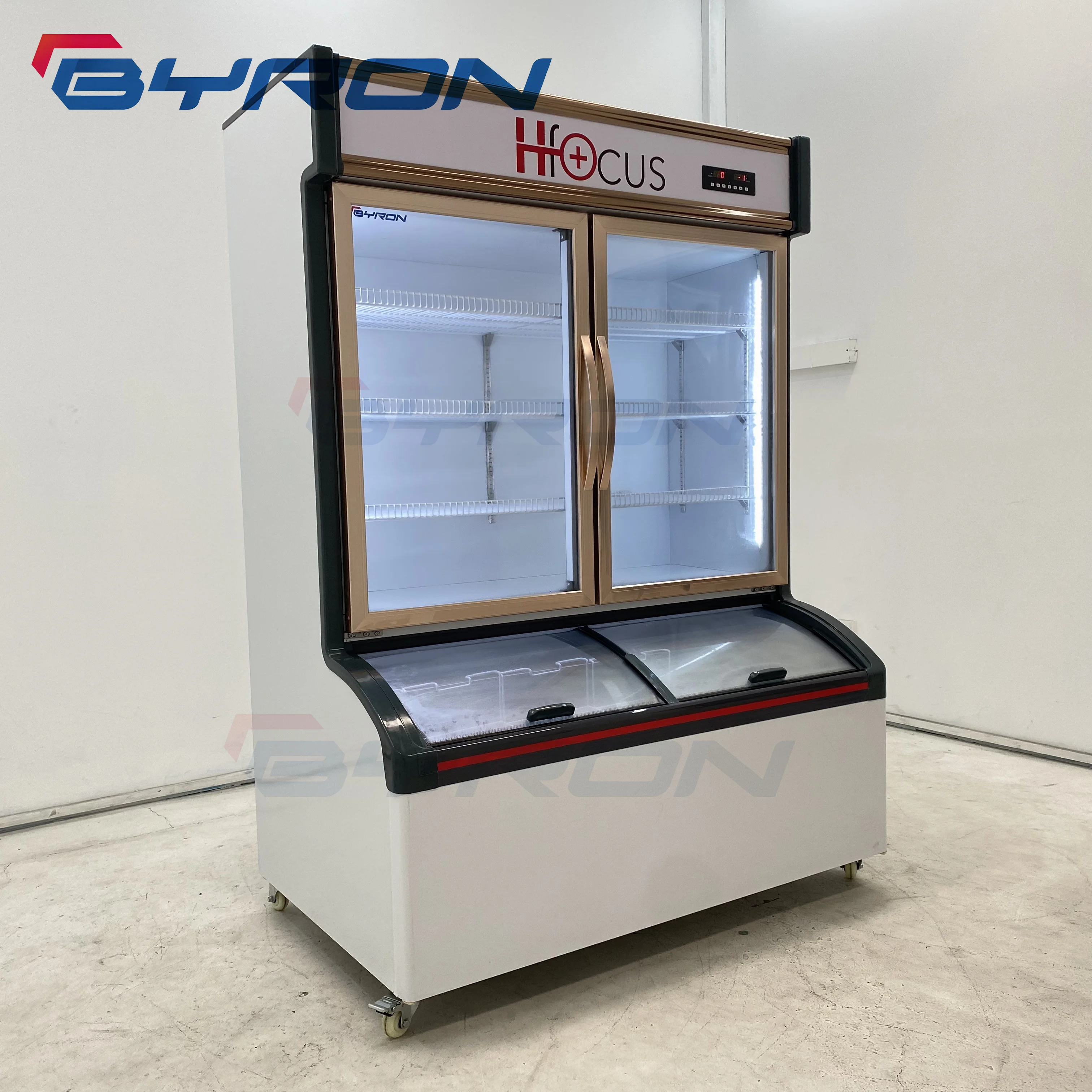 

Холодильник для магазинов у дома с двумя температурными зонами 2-8°C ℃ 0~-18 ℃ Для коммерческих холодильников и морозильников