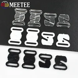 30/50/100Sets 18mm Plastic Bra Buckle Underwear Strap Hook Bikini Closure Adjust Buckles Swimsuit Bow Tie Button Accessories