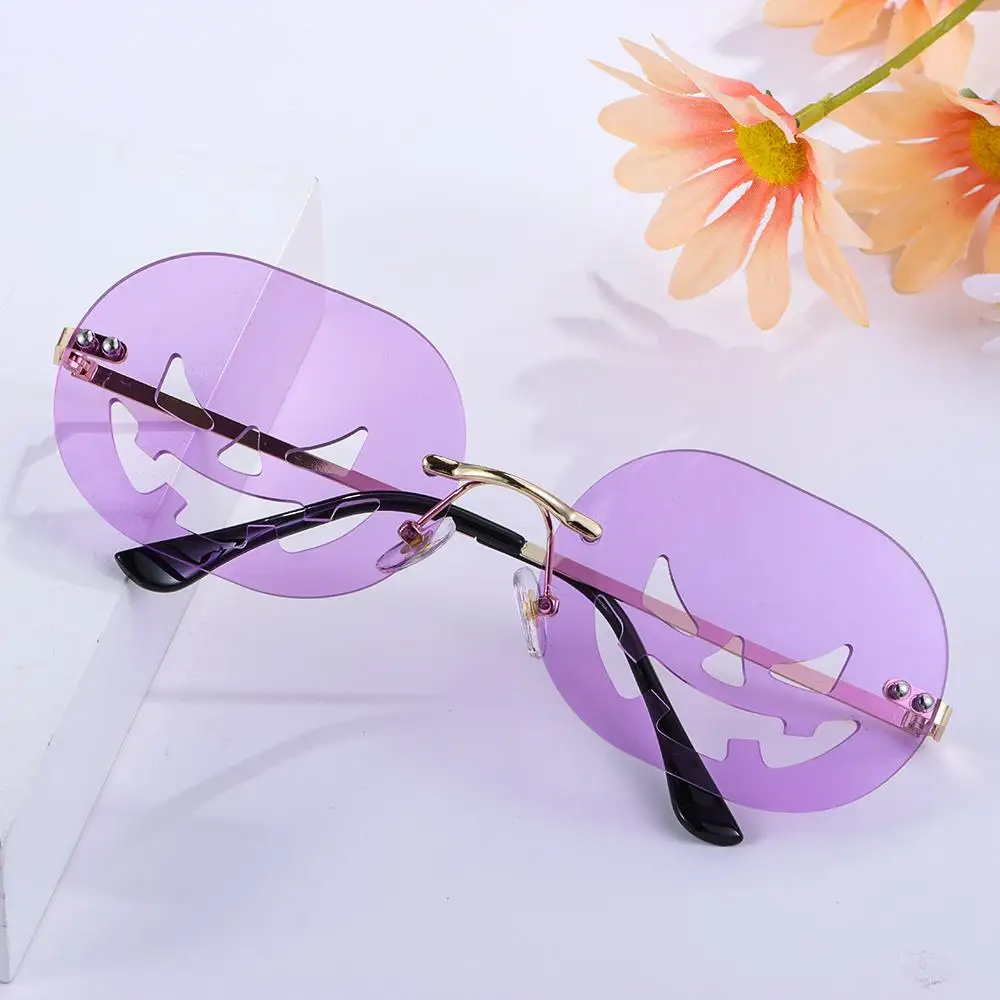 Trendy Cutout Funny Party Glasses Halloween Pumpkin Glasses Sunglasses for Women Men