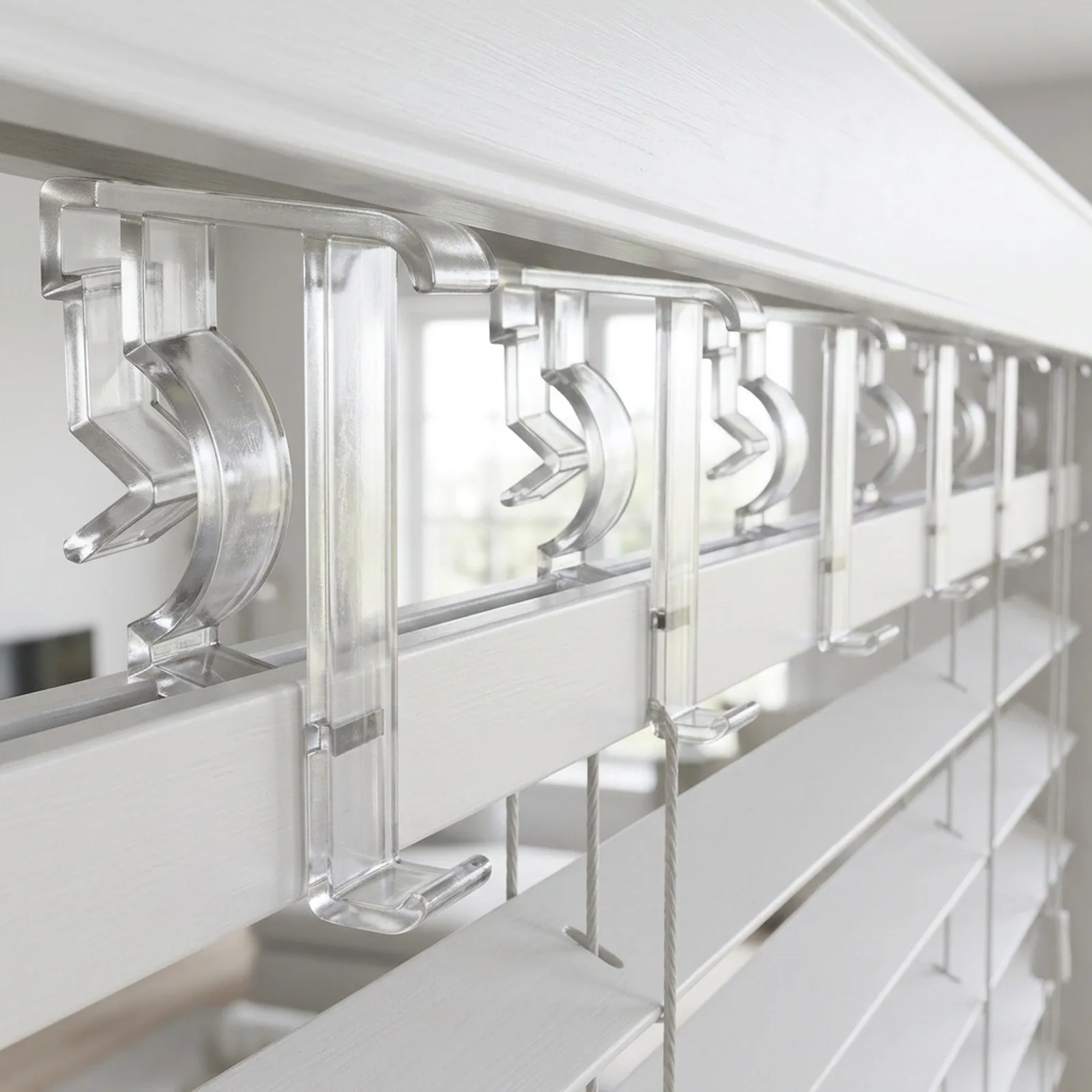 Brackets Curtain Clips Bathroom Clear For Blind Valance Living Room Plastic School Support 2 Inch 6pcs for durable