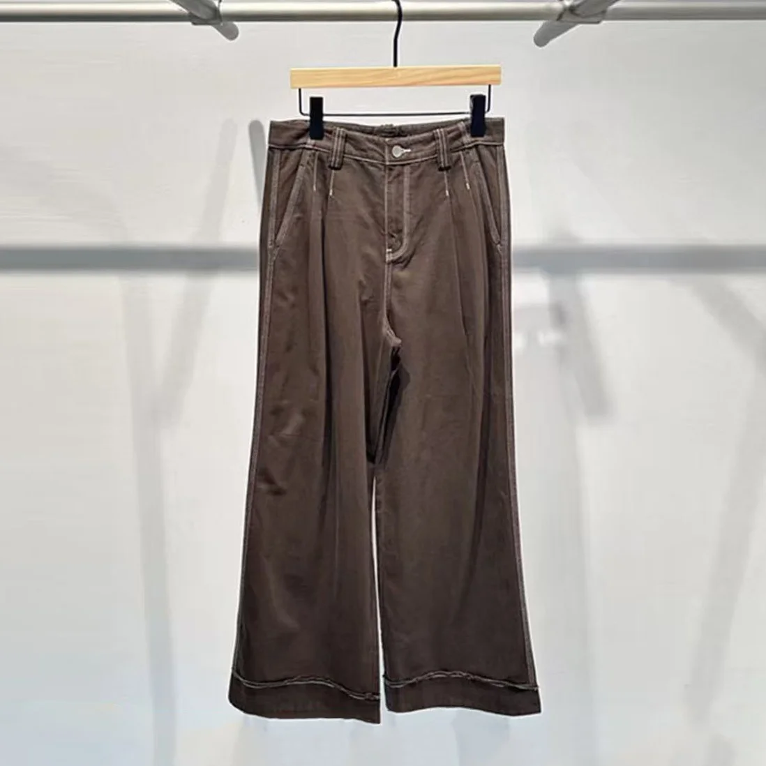 

Широкие джинсы с высокой талией, универсальные повседневные утягивающие джинсовые брюки в стиле ретро для женщин, осень-зима, Новое поступление, для поездок на работу, Sle