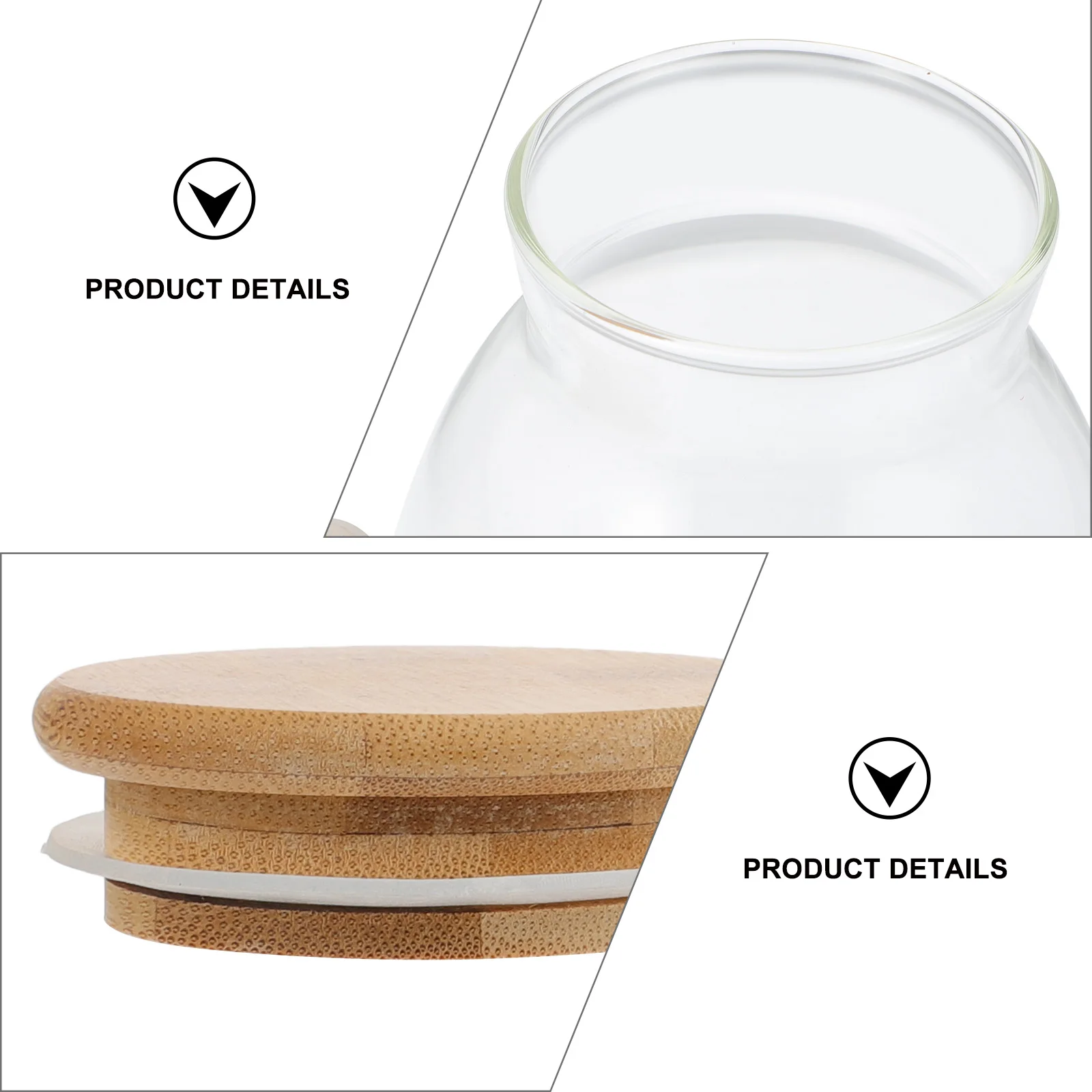 

Coffee Bean Jar Seal Tank Transparent Containers Cereal Grain Boxes Wood Holder Glass Food Storage Box Dry Practical Household