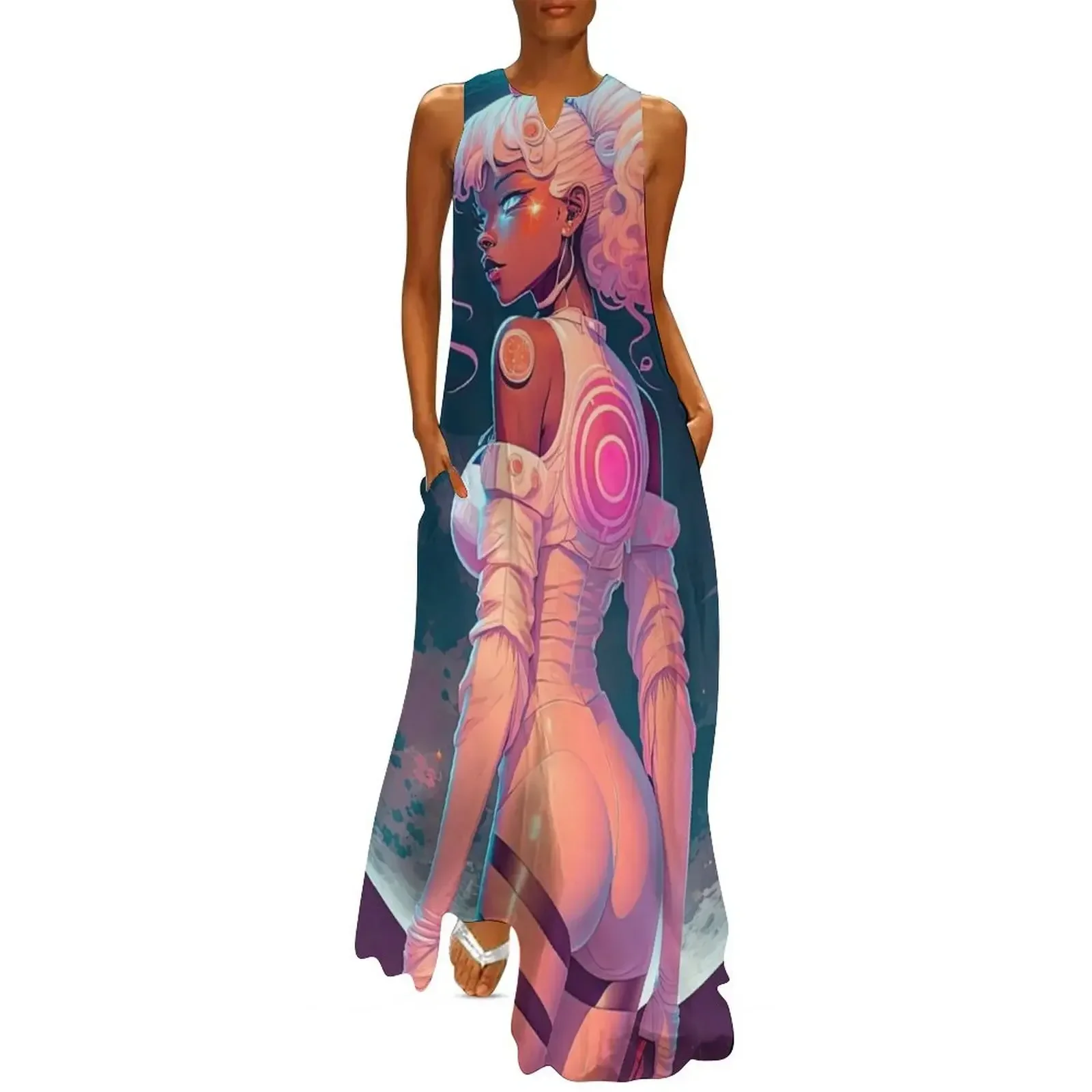 

Woman drawing in scifi look Long Dress dresses for woman 2025 women party dresses prom clothes prom dresses Dress