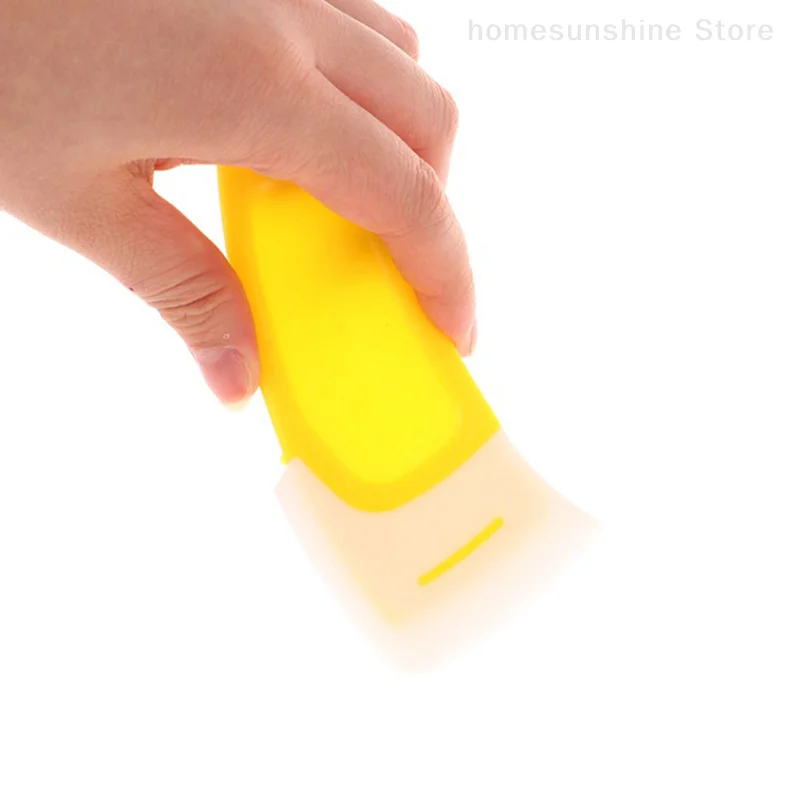 Kitchen Cleaning Scraper With Hanging Hole Portable Scraping Knife For Oil Stain Cleaner Rabbler Soft Silicone Head Drawknife