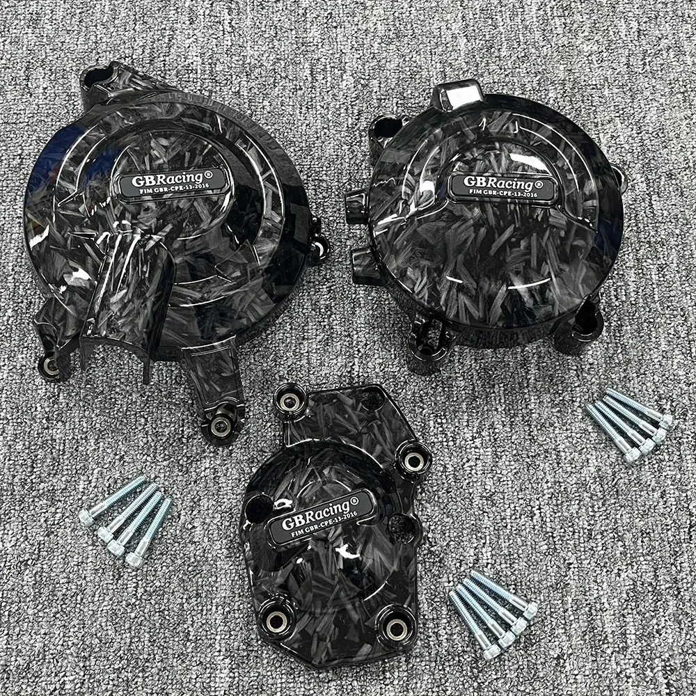 Para TRIUMPH Street Triple 765 (S,R,RS,MOTO2 Edition) 2017-2025 cubiertas protectoras para motocicleta cubiertas de motor secundario textura de fuga