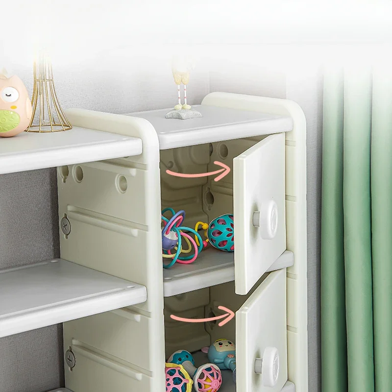 Kids Toy Storage Organizer Hot Sell Foldable Shelf Bookshelf Toys Drawers Storage Rack Cabinets