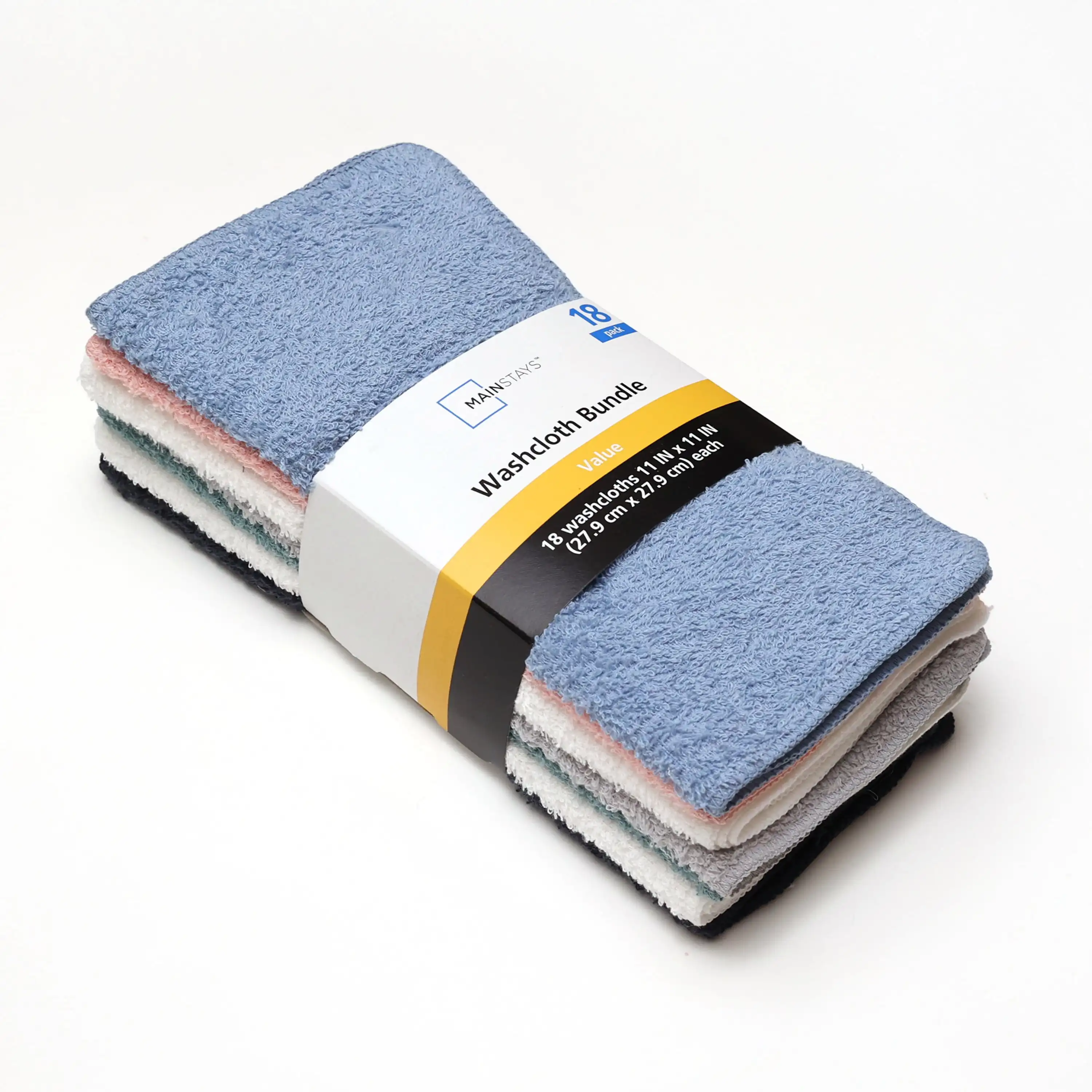 18-Pack Washcloth Bundle, Pastel