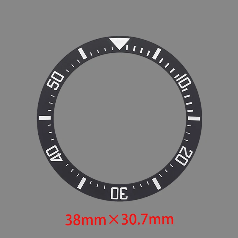 38mmx30.7mm Curved Ceramics Bezel Insert Fits SUB GMT SKX007 SKX009 Watch Case NH35 NH36 Movement Watch Bezel Rings Repair Parts