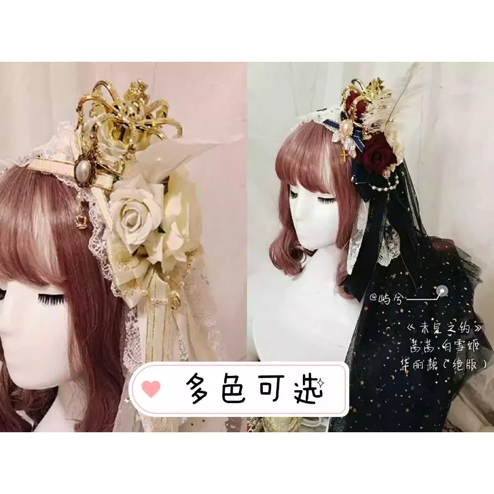 

Original Lolita Crown Lolita Headdress Princess Headband Gothic Style Hair Accessories for Girls Hair Bands for Girls