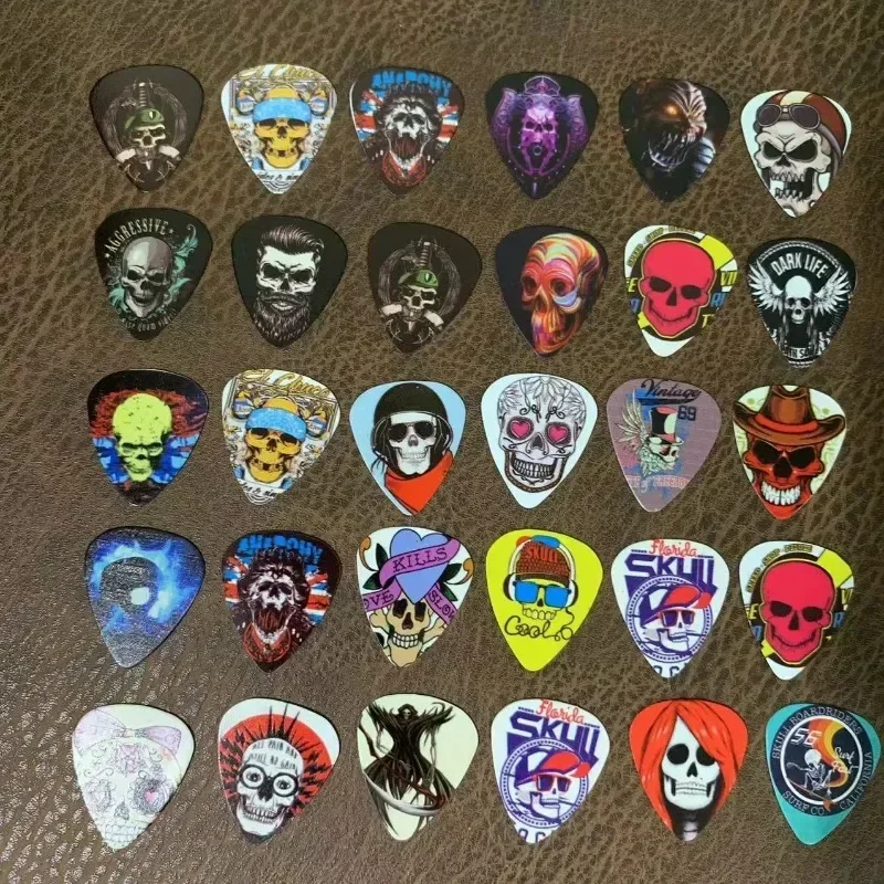 10pcs Bass Guitar picks pick skull Plucked string Instrument Accessories Guitar paddle/Acoustic guitarra/ukulele Parts