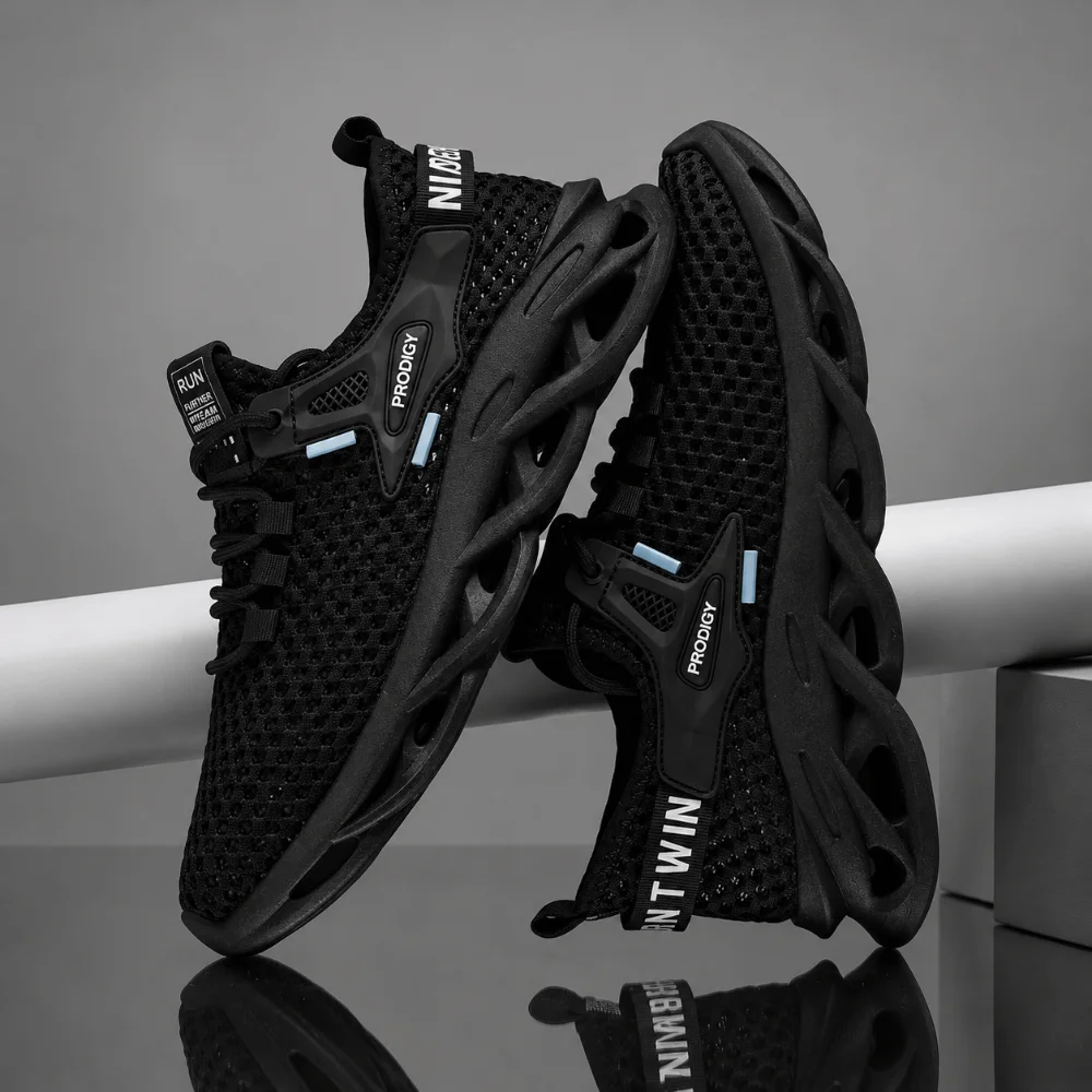 Zapatillas informales transpirables para hombre, zapatos de malla fina antideslizantes para exteriores, suela suave, zapatos ligeros para correr, senderismo, entrenamiento, tenis