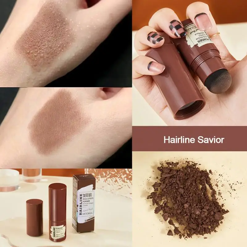 Black Brown Hairline Powder Eyebrow Hair Line Shadow Powder Concealer Hair Root Cover Up Unisex Instantly Hair Makeup Cosmetics