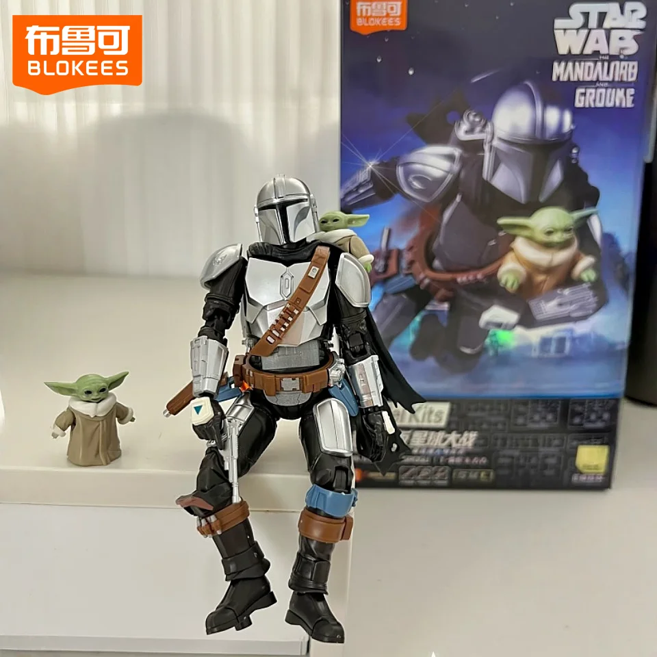 Blokees Genuine Star Wars Mandalorian Champion Class Lite Vol 1 Building Blocks Action Figure Model Collectible Toy