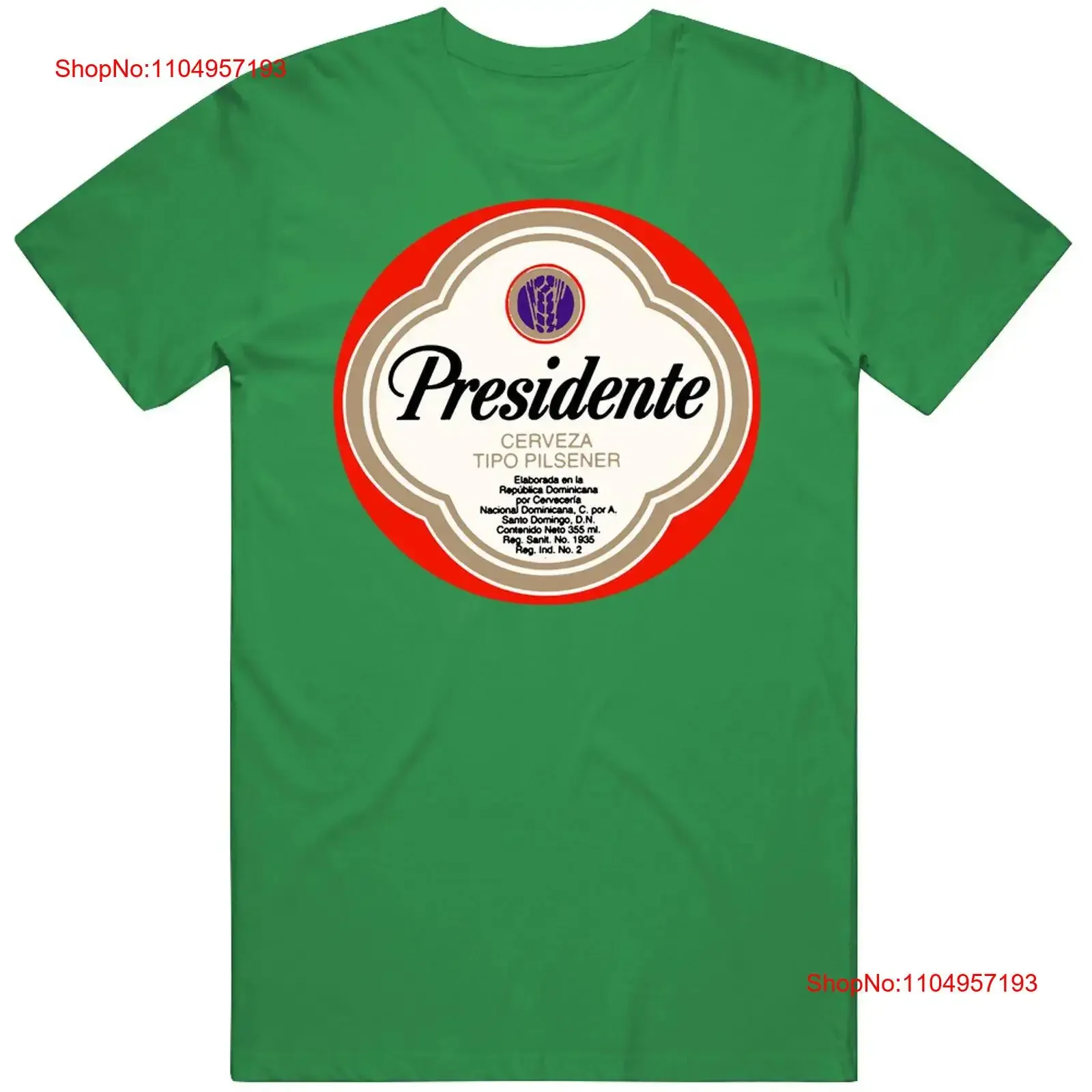 

Presidente Beer Retro Brewery Logo T Shirt vintage Washed Comfortable Versatile Slightly Breathable Soft graphic Stylish homme