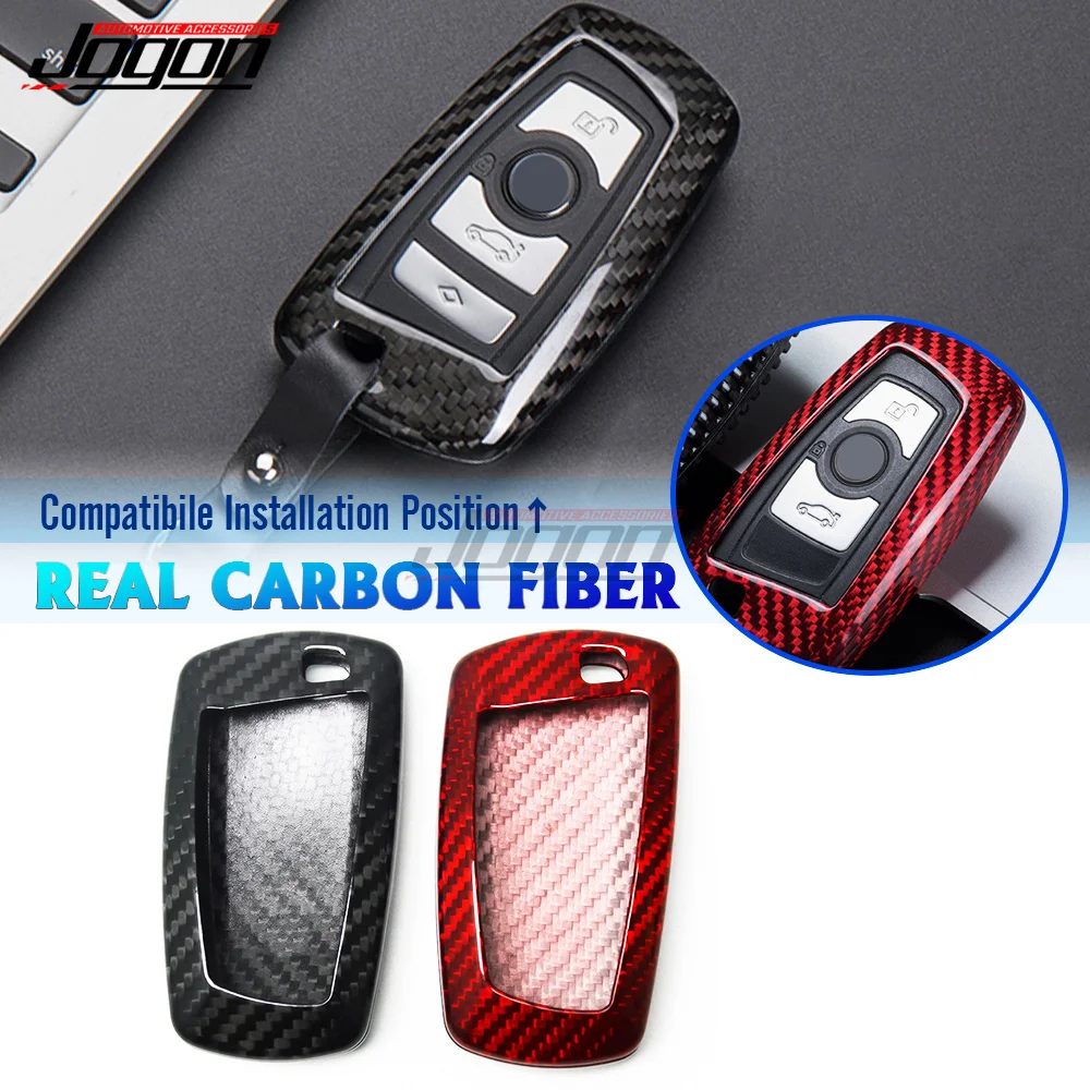 

For BMW 1 3 4 5 6 7 Series X1 X3 X4 F11 F25 F30 M5 M6 GT3 GT5 Key Fob Cover Remote Control Key Case Full Protection Carbon Fiber