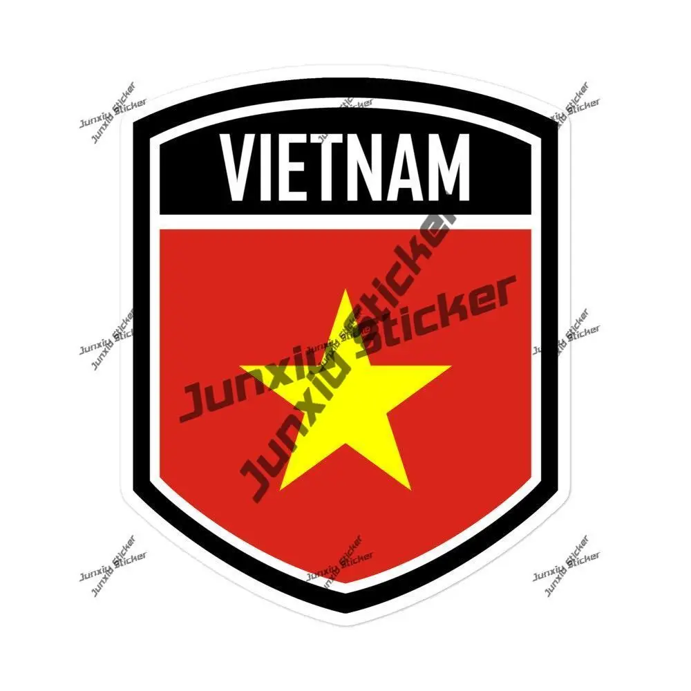 

Vietnam Flag Emblem Stickers Vietnam National Shield Decal Decor Vehicle PVC Accessories for Car Bumper Truck Speedboat Decals