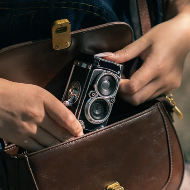 ABGI-CCD كاميرا انعكاسية مزدوجة 1080P فيديو للصور كاميرا غير احترافية هدية عيد ميلاد للأطفال