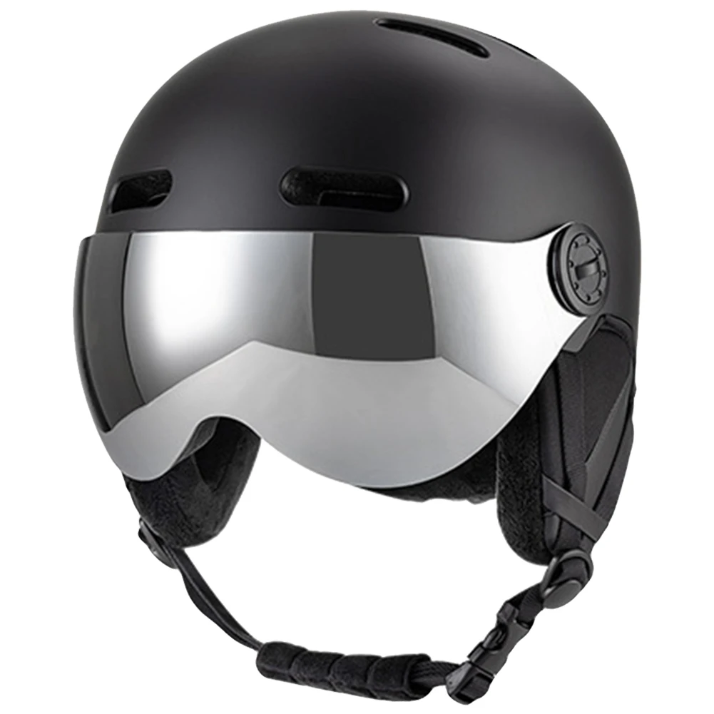 Capacete de esqui de inverno, snowboard, com óculos, capacete de bicicleta, proteção abs, espuma eps, capacete de segurança para homens, mulheres e jovens