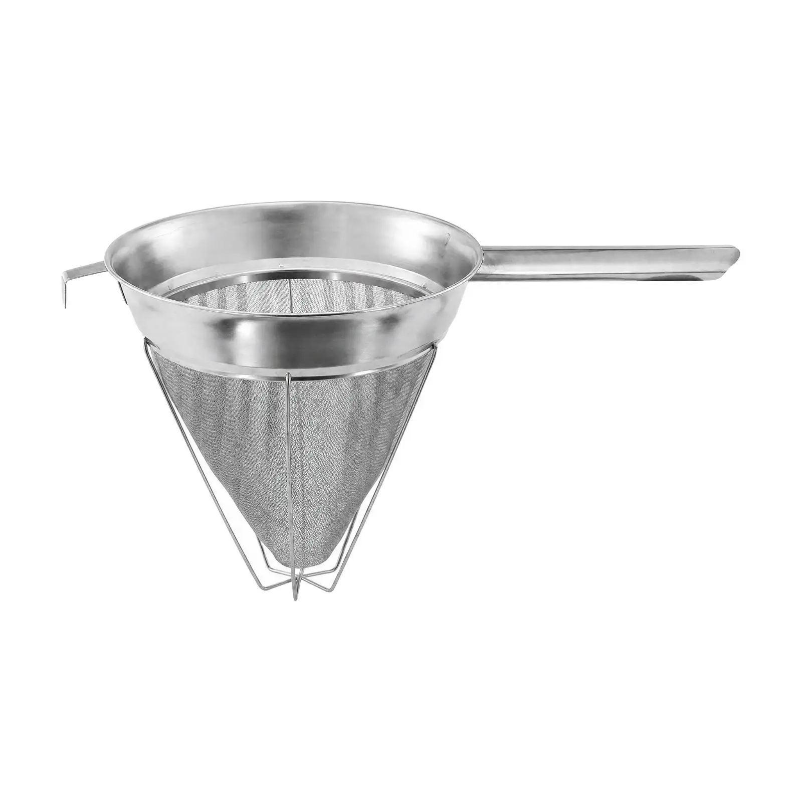 Stainless Steel Kitchen Cone Strainer Fine Mesh Strainer with Handle for Tea Soy Milk Sauce Straining