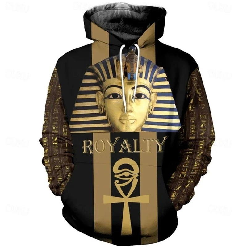 3D Printed Ancient Egypt Style Hoodie For Men Women Clothing Unisex Vintage Sweatshirts Cool Designs Hoodies Pullovers Kids Tops