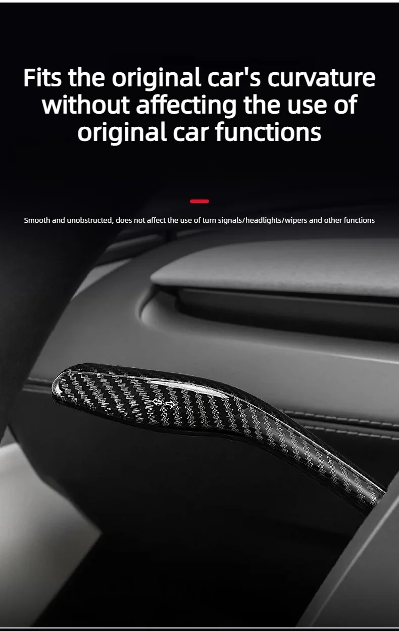 Für Tesla Modell Y2025, Lenkrad-Schalthebelabdeckung, Griffschutz, Schalthebel, Paddelgehäuse, Modell 3, Highland-Zubehör – Detail 6