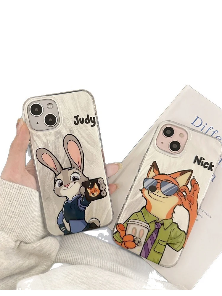 Para Zootopia funda de teléfono Nick Judy funda de teléfono para iPhone 17,17Pro Max, 17Pro cubierta transparente regalo de Navidad