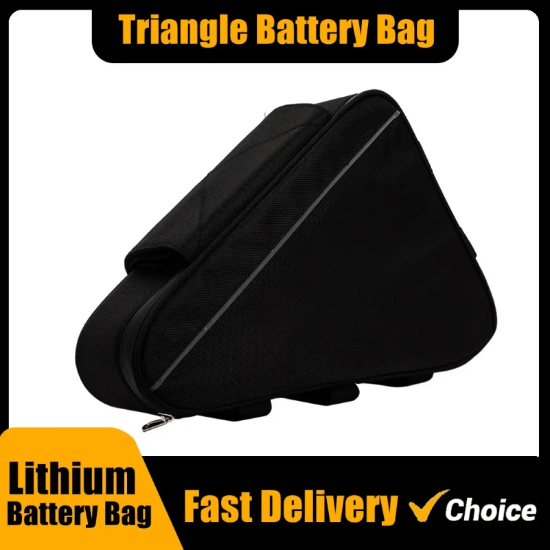 

36V 48V 60V 72V E-BIKE Electric Bicycle Triangle Battery Bag Black Bicycle Frame Triangle Bags Max load 126 cells