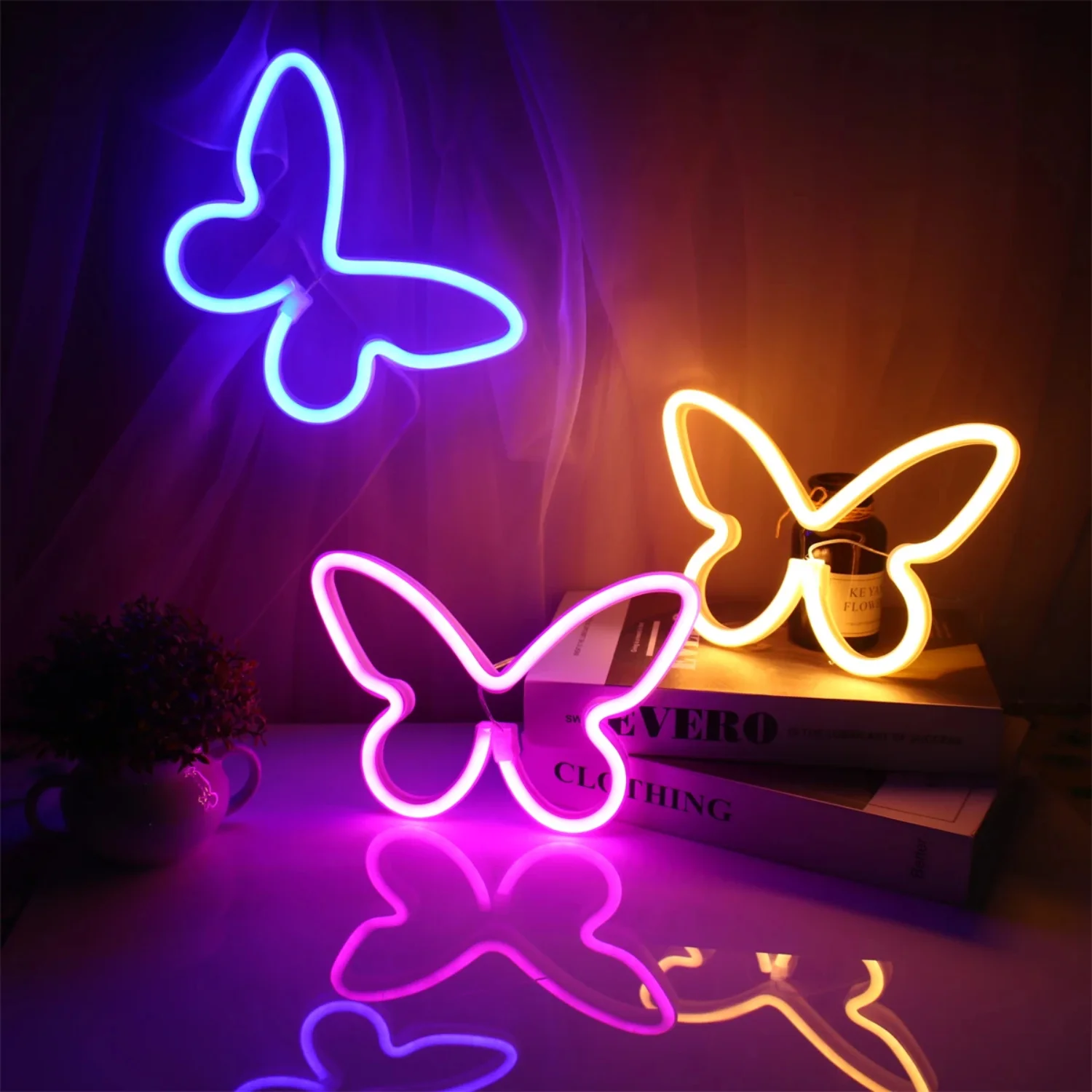 LED Neon Light  Planet Shaped Sign Neon Lamp 5V USB/Battery Powered  Decorative Wall Decor Party Room Nightlights