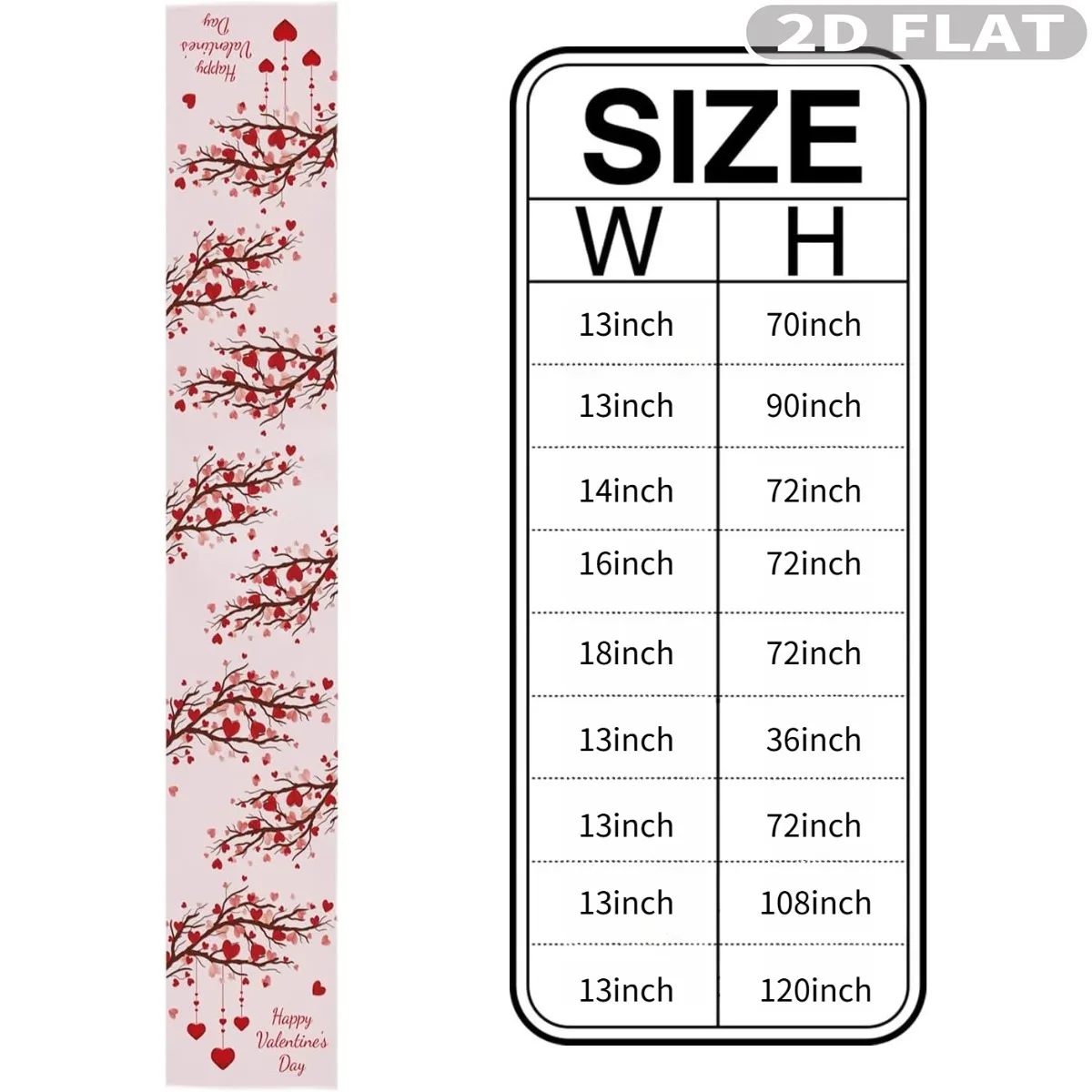 1pc Valentines Day Table Runners, Pink Polyester Table Cover Cloth Dresser Scarve, Valentines Table Decor, High Quality Material