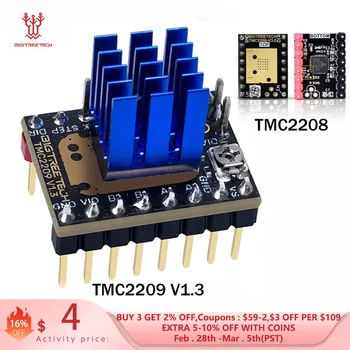 מנהל מנוע צעד BIGTREETECH TMC2209 V1.3 TMC2208 UART Driver VS TMC2130 עבור SKR V1.4 SKR 2 Mini E3 Ender 3 חלקי מדפסת תלת-ממד
