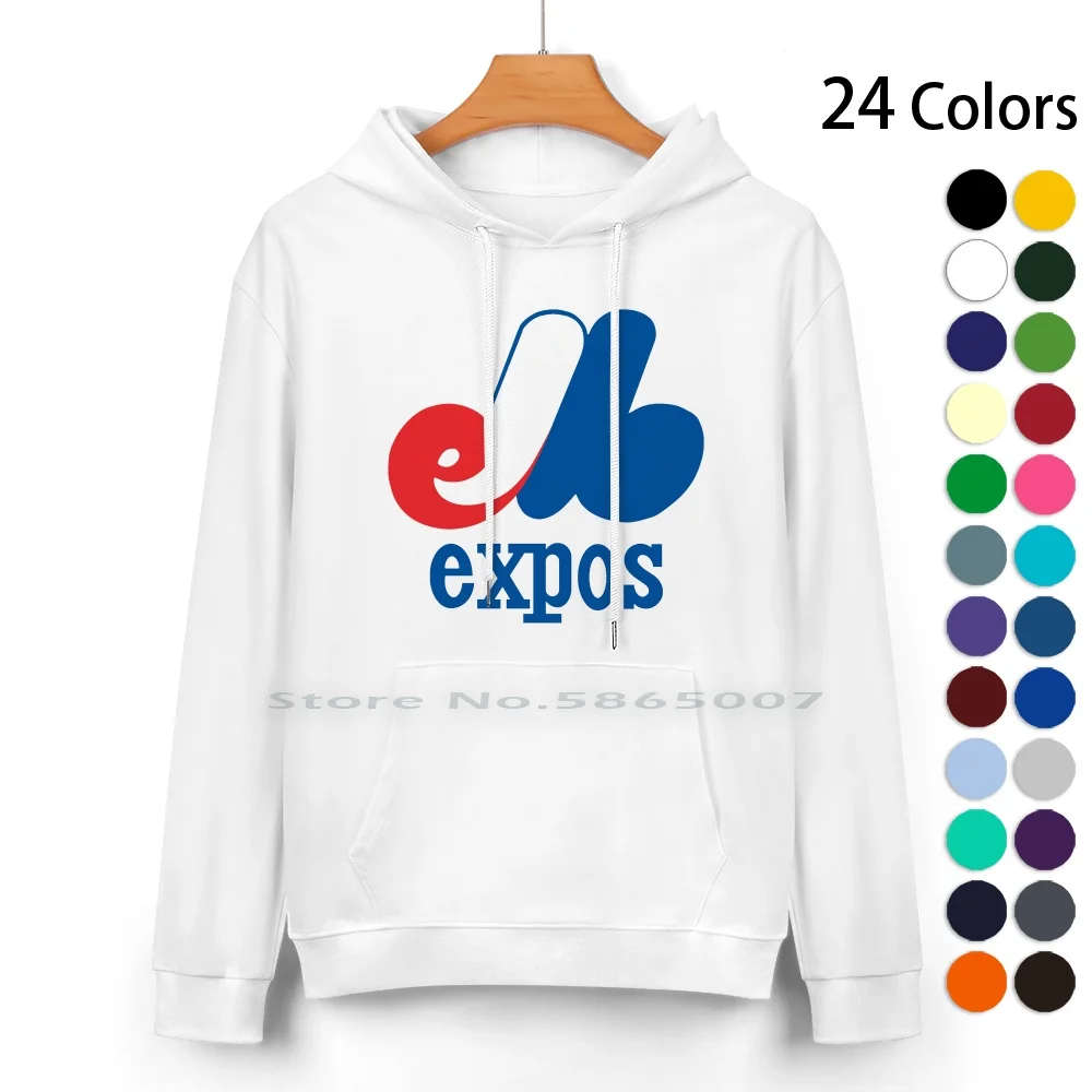 Montreal Baseball-Vintage Expos Pure Cotton Hoodie Sweater 24 Colors Baseball Teams Gary Carter Pedro Andre Dawson Montreal