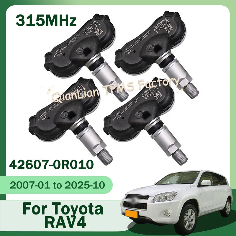 

42607-0R010 For Toyota RAV4 Highlander Tire Pressure Monitoring System 1/4pcs 315MHz 426070R010 TPMS Tire Sensor