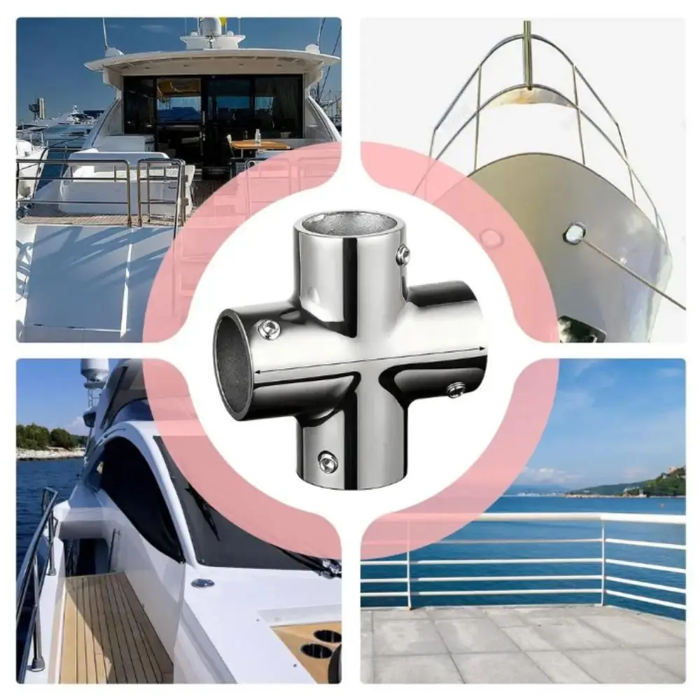 

316 Stainless Steel Rail Fitting Heavy Duty 7/8in Tube Boat Hand Rail Pipe Connector 22mm Tube Tube Pipe Connector Marine Use