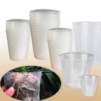 Garden Nursery Pot Plant Growing 18 Sizes Transparent Plastic Planting Flowers Fruit And Vegetable Transplanting Supplies Tool