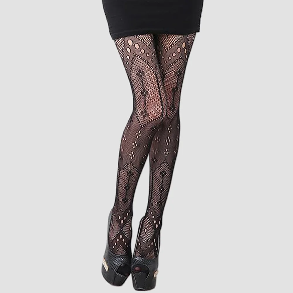Stockings For Women Sexy Women's Pantyhose Dot Irregular Pattern Black Thigh Socks Temptation Lolita Stockings