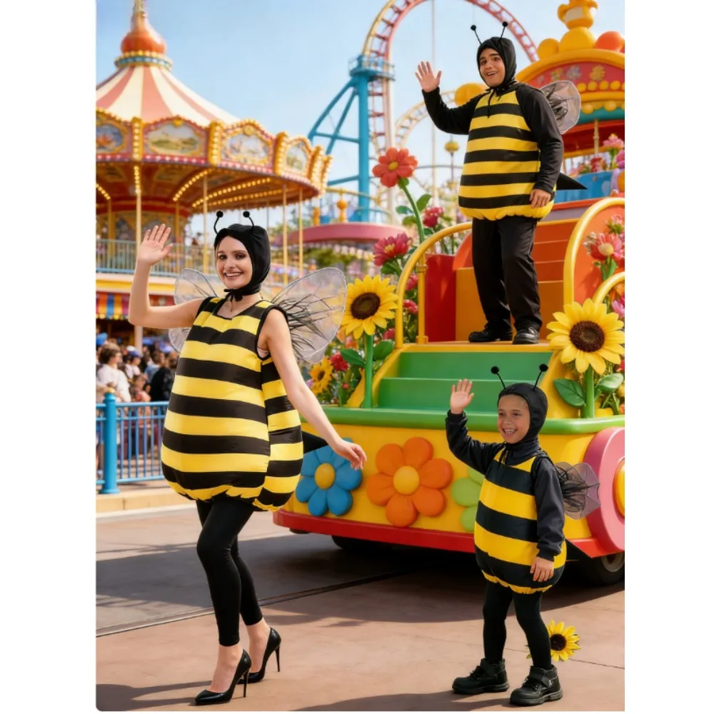 Bee Ladybug Parent-Child Halloween Costume Festival Outfit for Family Party Mardi Gras