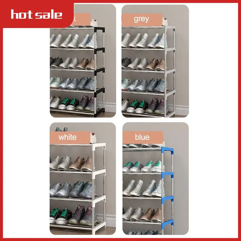 

A25I-4-уровневая штабелируемая маленькая полка для обуви, легкая полка для хранения обуви, органайзер для прихожей, прихожей и шкафа