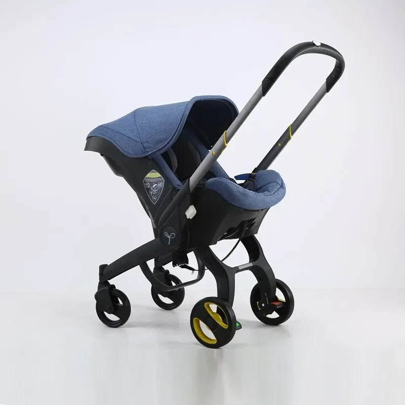 High Landscape Baby Stroller Newborn Travel Stroller Two-way Swivel Seat Lightweight Multifunctional Baby Stroller 4-in-1